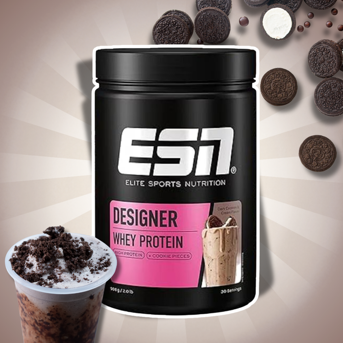 ESN Designer Whey Protein Pulver 908 g Dark Cookie & Cream – Whey Protein Konzentrat & Isolat