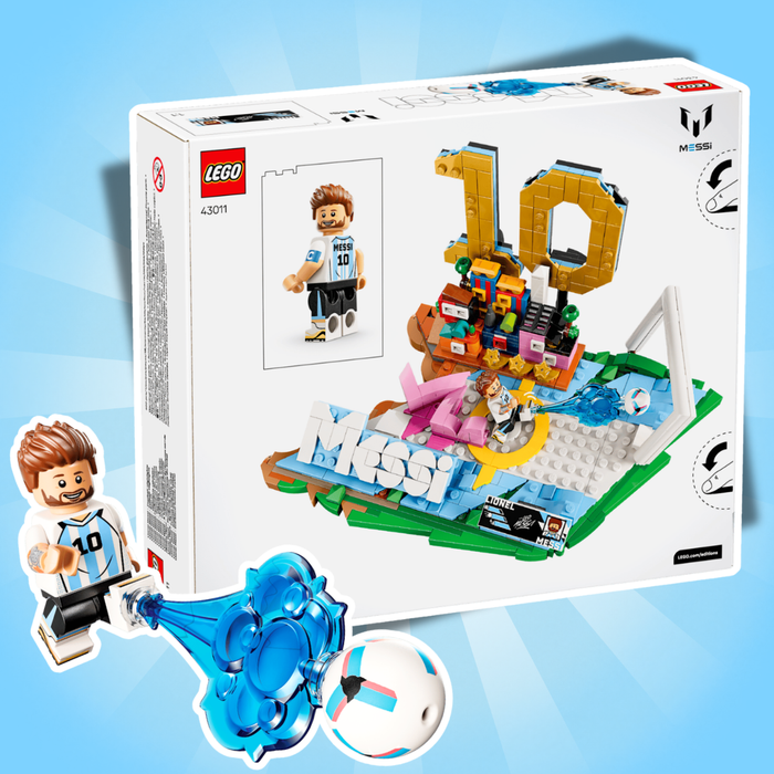 LEGO Editions Lionel Messi – Fußball-Highlights #43011 – 500 Teile mit Minifigur und Sammlerplakette