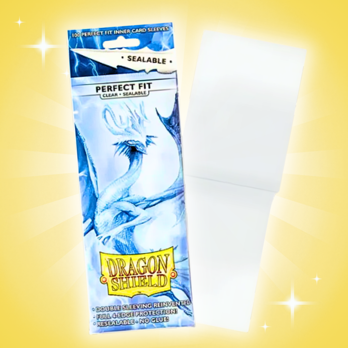 Dragon Shield Kartenhüllen – Transparent, Versiegelbar, Perfect Fit, Standardgröße, 100 Stück pro Packung