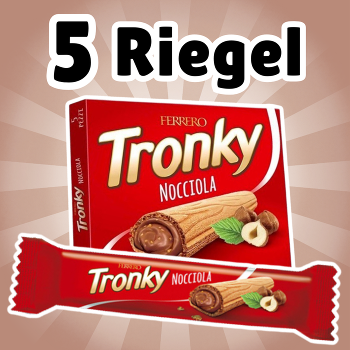 Ferrero Tronky Nocciola – 5×18 g – Haselnuss-Schokoladenriegel