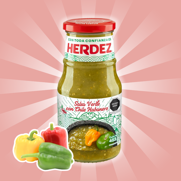 Herdez Salsa Verde mit Habanero – Grüne Salsa mit Chili Habanero | 453 g