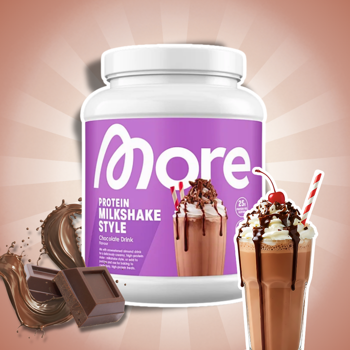 MORE Protein Milkshake Style Chocolate Drink 600 g – Proteinpulver mit Schokoladengeschmack