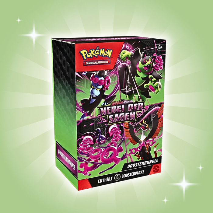 Pokémon Nebel der Sagen Booster Bundle – Karmesin & Purpur | 6 Boosterpacks | Deutsch | Pokémon TCG