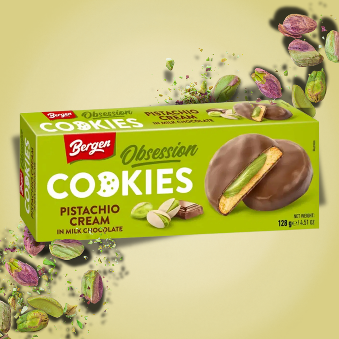 Bergen Obsession Pistachio Chocolate – Süßigkeit mit Pistaziengeschmack – 128 g