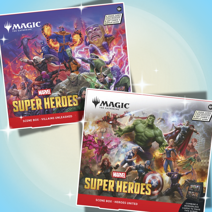 Magic: The Gathering Marvel Super Heroes Szenenbox Bundle Heroes United + Villains Unleashed Englisch