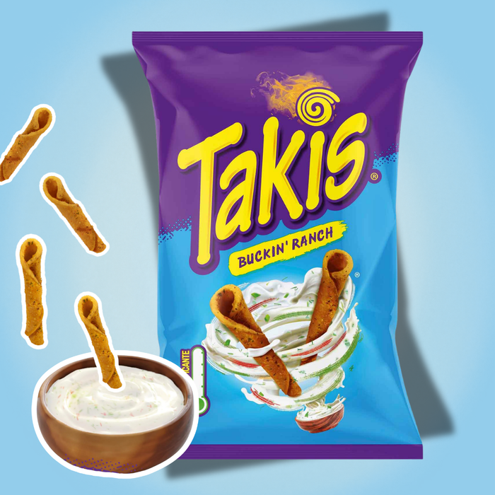 1x Takis Buckin’ Ranch 100 g – Würzige Maissnacks mit Ranch-Geschmack
