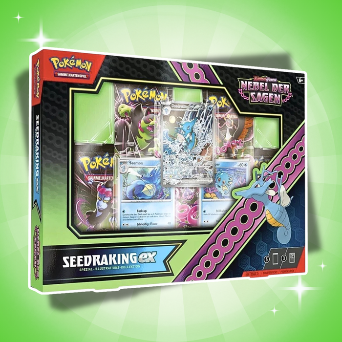 Pokémon Nebel der Sagen Seedraking ex Special Illustration Collection Deutsch – 5 Booster + 3 Promo-Karten
