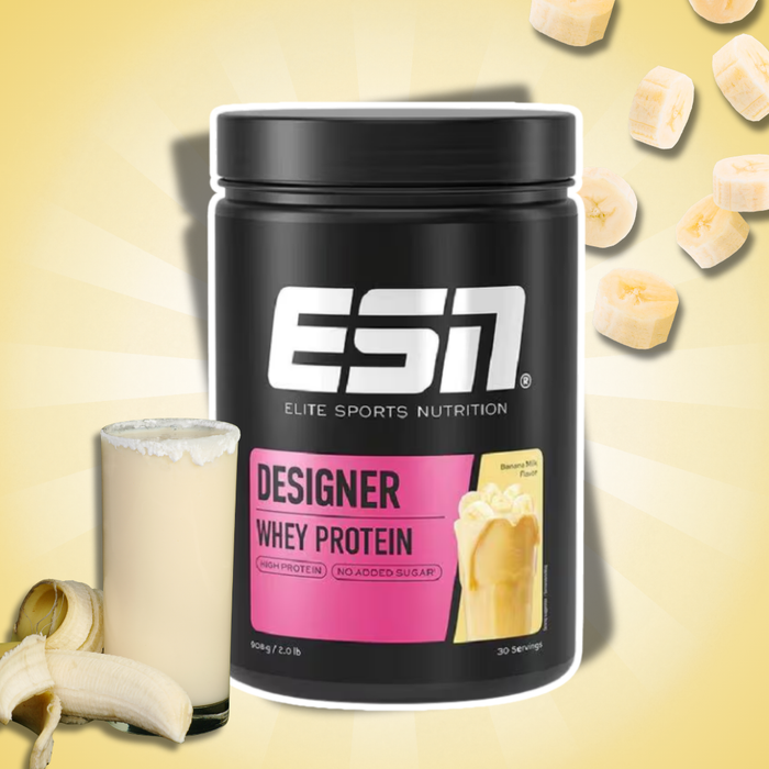 ESN Designer Whey Protein Pulver 908 g Banana Milk – Whey Konzentrat & Isolat