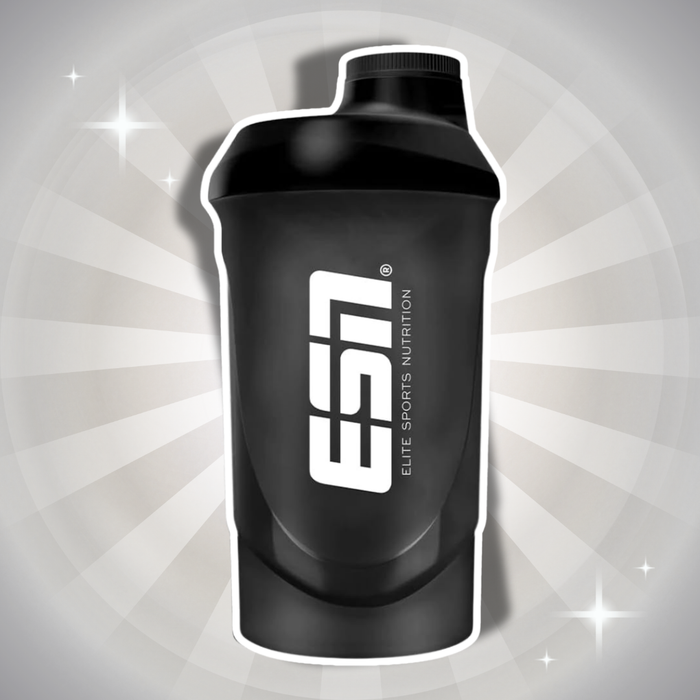 ESN Protein Shaker Schwarz 600 ml – Shaker für Proteinshakes & Sportgetränke