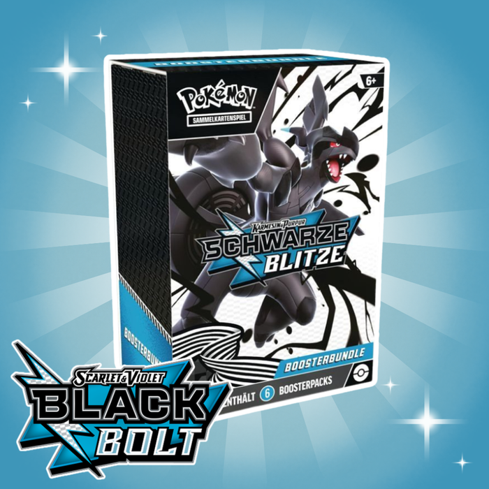 Pokémon Black Bolt Booster Bundle Deutsch – 6 Boosterpacks + Code-Karte für TCG Live