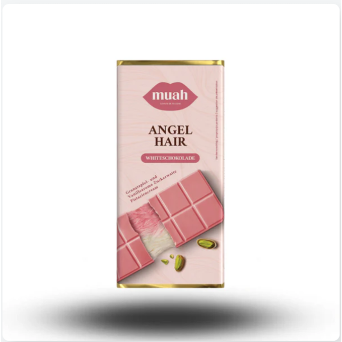 Schokoladen Muah Engelshaar 60 g – Türkische Zuckerwatte mit Pistaziencreme & Ruby-Schokolade | Edle Süßigkeit aus feinen Zutaten