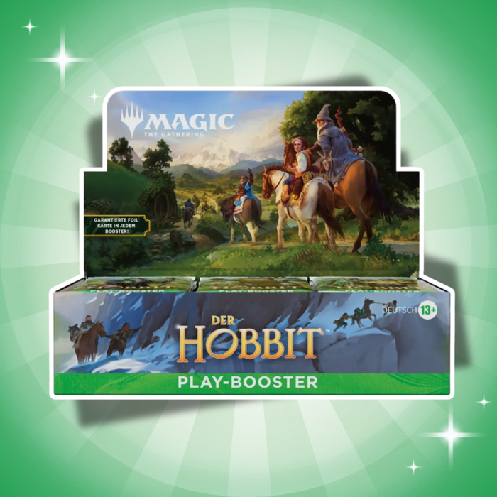 Magic: The Gathering Der Hobbit Play Booster Display Deutsch – 30 Booster + Foil Box-Topper