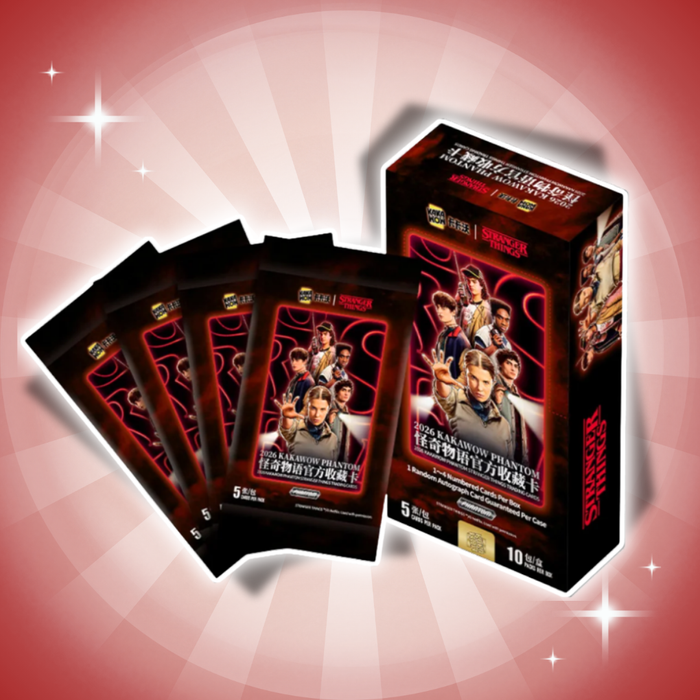 2026 KAKAWOW PHANTOM Stranger Things Trading Cards Booster Box – 10 Packs, 50 Karten