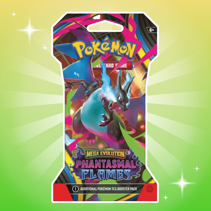1x Pokémon Phantasmal Flames Sleeved Booster Englisch – 10 Zufällige Karten pro Pack