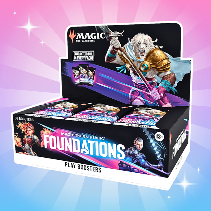 Magic: The Gathering Foundations Play Booster Display Englisch – 36 Boosterpacks, je 14 Karten + Token/Art Karte, MTG Sammelkartenspiel Box