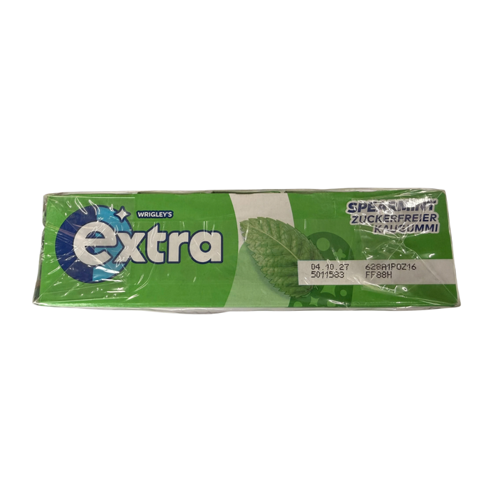 Wrigley's Extra Spearmint Kaugummi Zuckerfrei (30 x 14g) - Grüne Minze, Zahnpflege Kausnack Vorratspack Großpackung