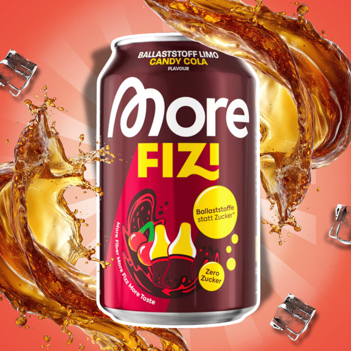 More Nutrition FIZI Ballaststoff Candy Cola 330 ml – Erfrischungsgetränk mit Cola-Geschmack