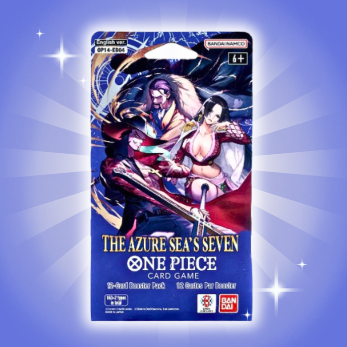 1x One Piece OP-14 The Azure Sea’s Seven Sleeved Booster Pack | Englisch | 12 Karten | TCG