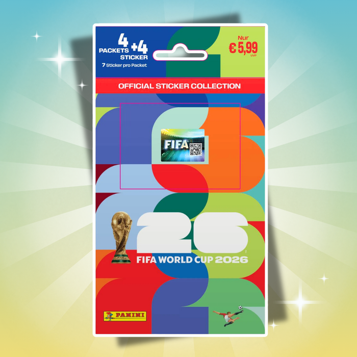 Panini FIFA World Cup 2026 Sticker Collection Mini Multipack – 32 Sticker mit 4 Stickertüten