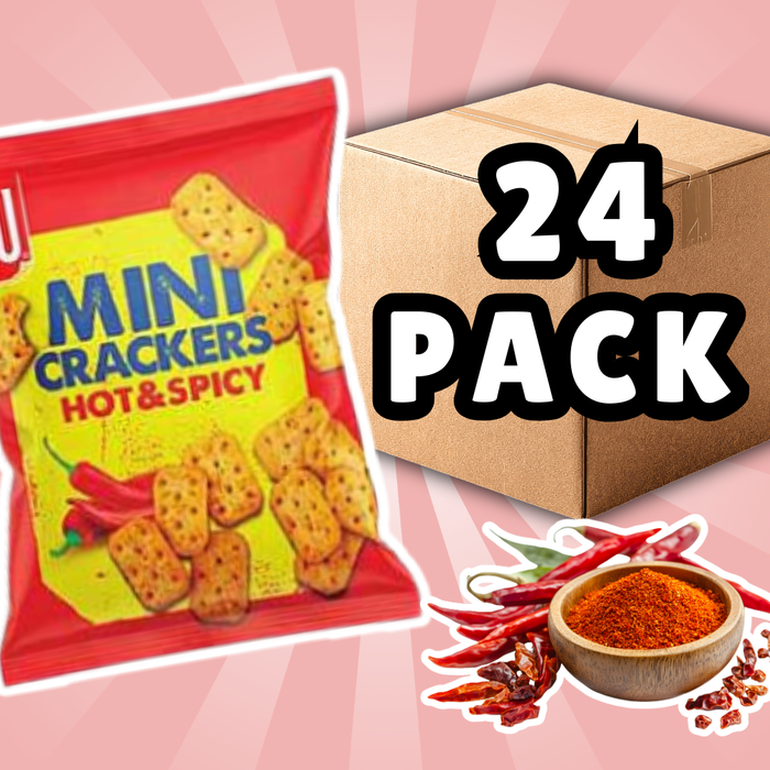 24x LU Mini Crackers Hot & Spicy – Knusprige Mini-Cracker mit würzig-scharfer Note, Vorteilspack