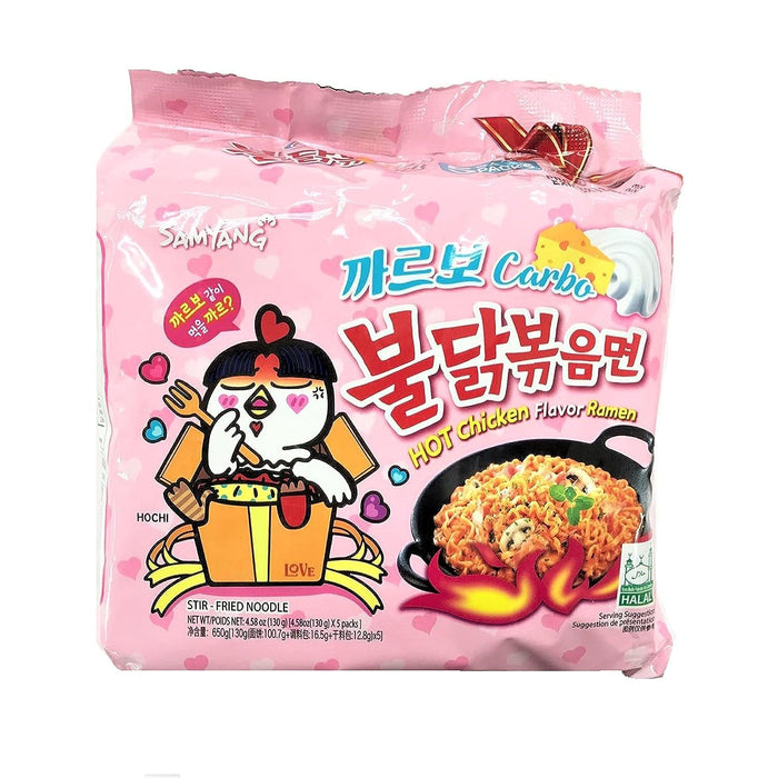 Samyang Hot Chicken Flavour Ramen Carbonara 130g (5 Stück)