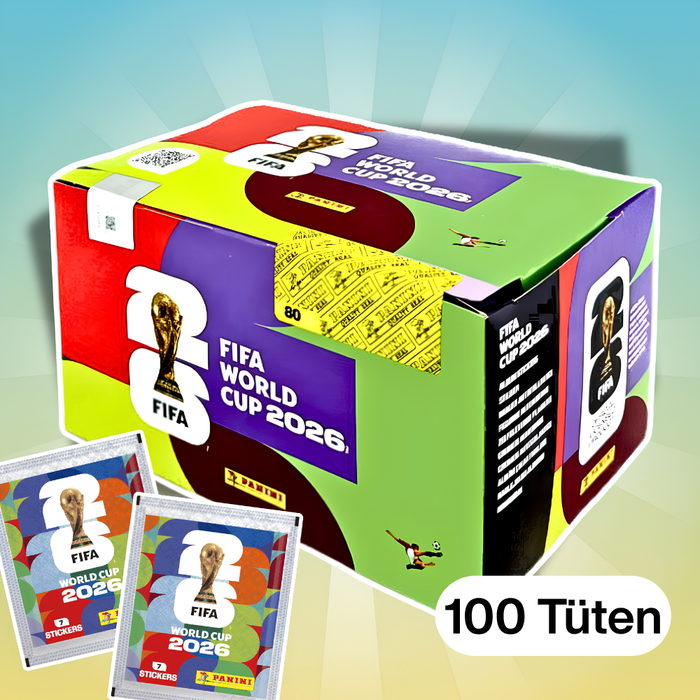 Panini FIFA World Cup 2026 Sticker Display – 100 Tüten mit insgesamt 700 Stickern