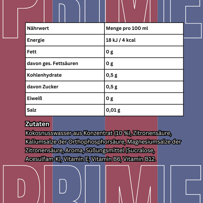 Prime Hydration FC Barcelona 500 ml | Elektrolyt-Getränk mit Kokoswasser & Vitaminen | Limitierte Barça Edition