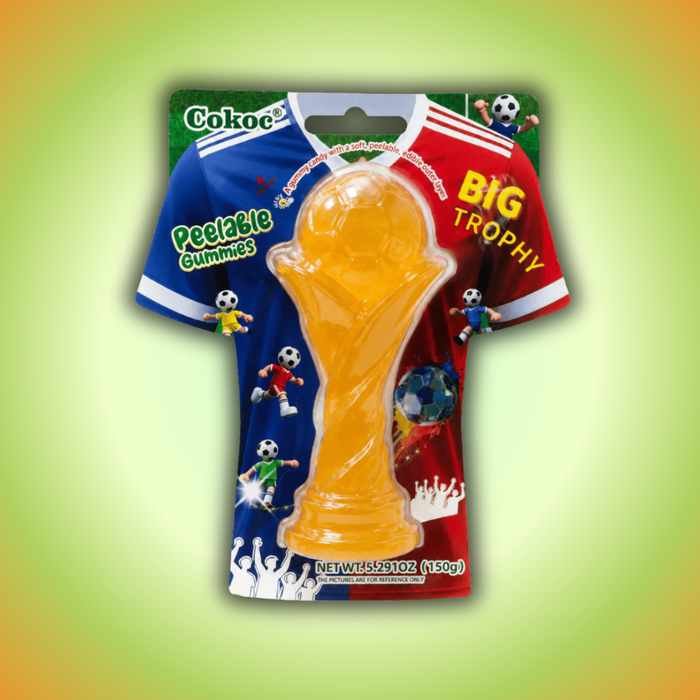 Cokoc BIG TROPHY Peelable Gummies 150g – XXL WM Pokal Peel Off Candy