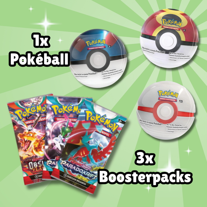 Pokémon – Pokéball Tin Herbst 2025 | 1x Sammel-Pokéball mit 3 Boosterpacks