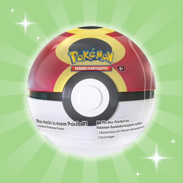 Pokémon – Pokéball Tin Herbst 2025 | 1x Sammel-Pokéball mit 3 Boosterpacks