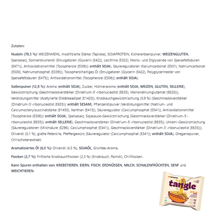 Samyang Tangle Ramen 4er Set – Bulgogi Sauce, Pilze, Tomatensauce & Knoblauchöl | Je 100 / 105 g | Halal zertifiziert | Instant-Nudeln im Vielfaltspack