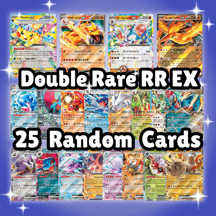 25 Pokémon EX Karten verschiedene - Lot mit 25 offiziellen japanischen Double Rare RR EX Karten