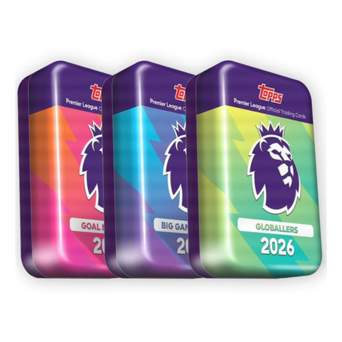 Topps Premier League 2025/26 Debut Edition Mega Tin – 40 Trading Cards inkl. 3 Exklusive LE-Karten (1 x zufällige Tin)