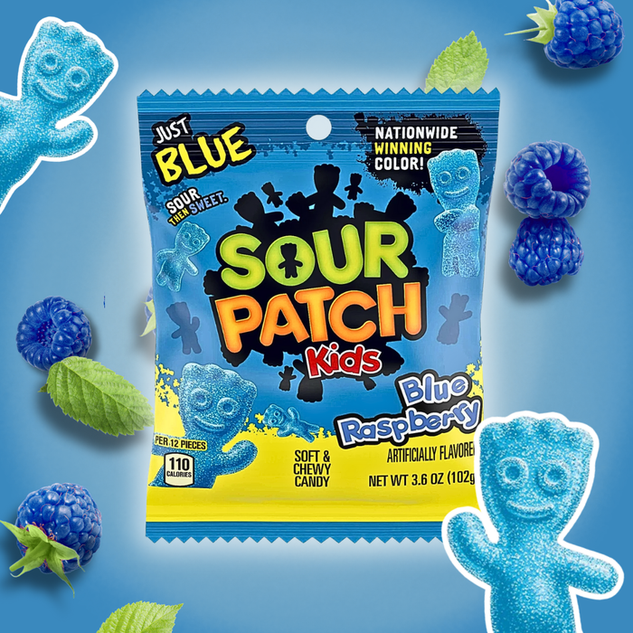 Sour Patch Kids Blue Raspberry – Saure Fruchtgummis mit Blaubeer-Geschmack | 102 g