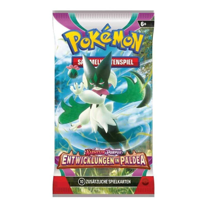 Pokémon TCG – Entwicklungen in Paldea (SV02) | Booster | Deutsch | 10 Karten