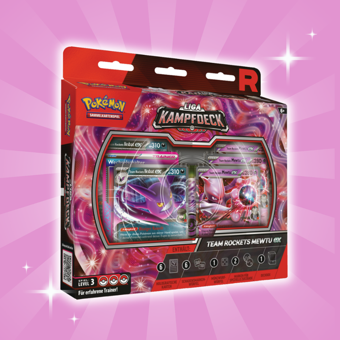 Pokémon Liga-Kampfdeck – Rocket Mewtu ex (Deutsch) | Spielbereites 60-Karten-Deck für Einsteiger & Sammler | Inklusive Zubehör