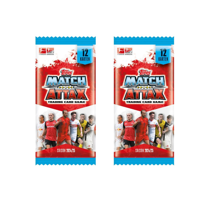 Topps Match Attax Bundesliga 2024/2025 – 2 Booster (je 12 Karten) – Sammelkarten für Fans & Sammler