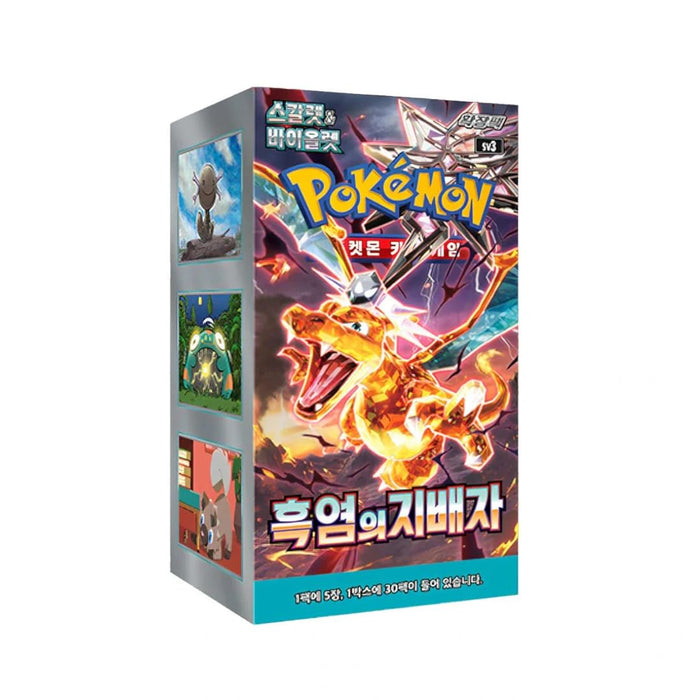 Pokémon Ruler of Black Flame sv3 – Koreanische Booster Box | 30 Booster Packs à 5 Karten