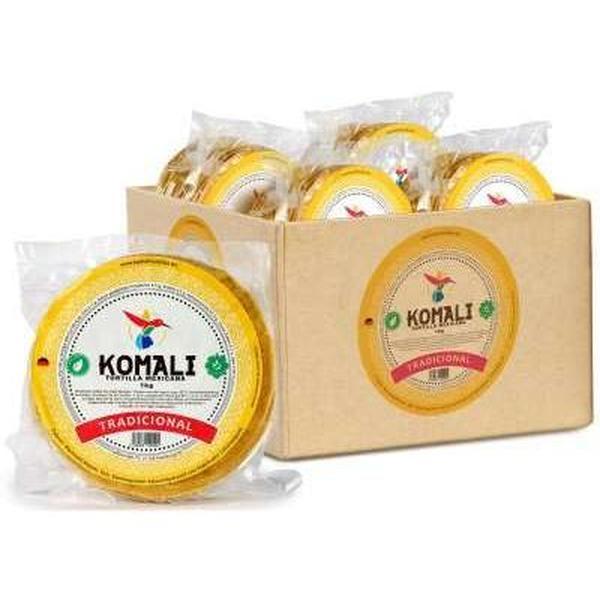 Komali Tradicional Gelbe Maistortillas | 20 Stück | Ø 15 cm | 500g | Authentische Tortillas für Tacos, Quesadillas & mehr