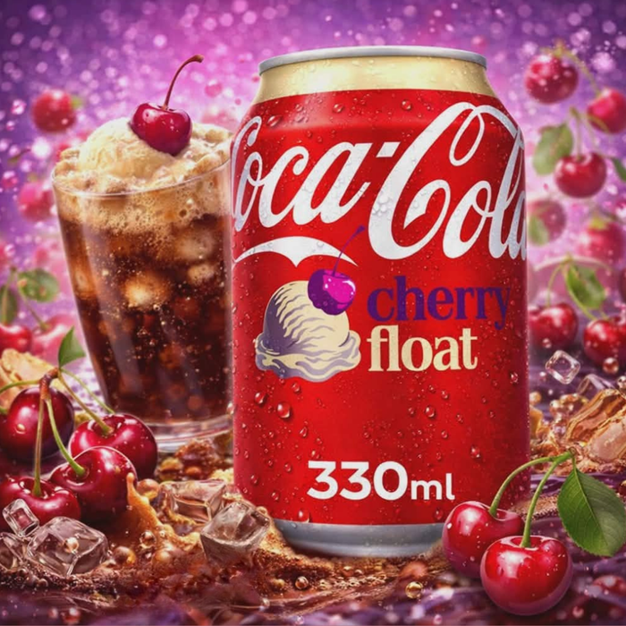 Coca-Cola Cherry Float – Das erfrischende Kultgetränk mit fruchtigem Kirsch-Vanille-Geschmack