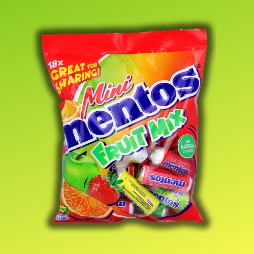 Mentos Mini Fruit Mix – 18er Vorratspack (214,7g) – Fruchtige Kaubonbons