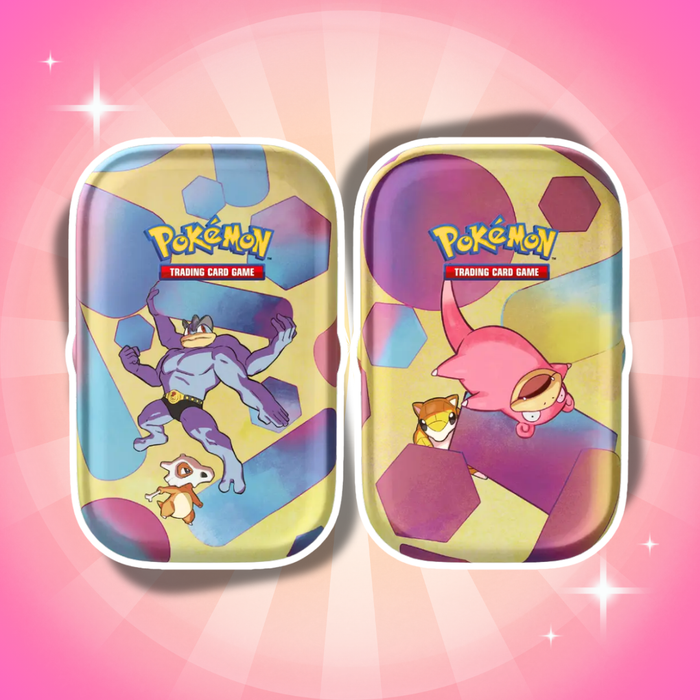 Pokémon Karmesin & Purpur 151 Mini Tin Display Englisch – 10 Mini Tins mit je 2 Boosterpacks