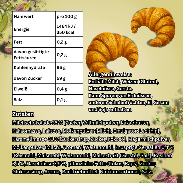 Croissant Dubai Style Pistachio – Gefülltes Croissant mit Pistazien- und Schokoladengeschmack – 225 g