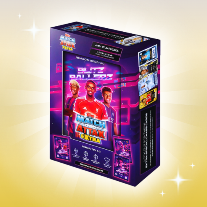 1x UEFA Champions League "MA" Extra Mega Tin 2025/2026 | 48 Karten inkl. Limited Edition | PSYKICKS Sammeldose | Topps