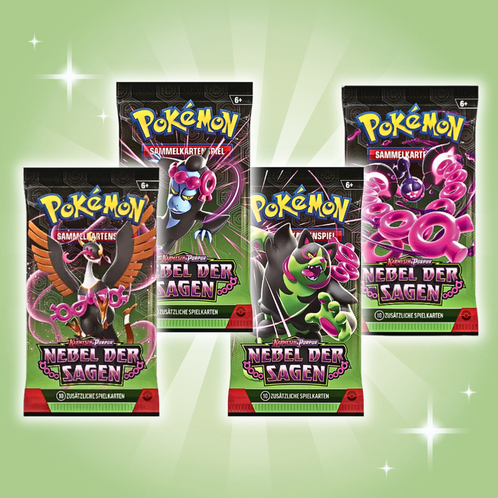 Pokémon Nebel der Sagen Booster Bundle – Karmesin & Purpur | 6 Boosterpacks | Deutsch | Pokémon TCG