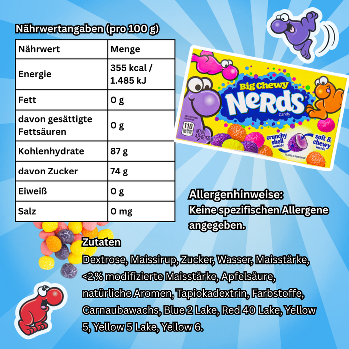 Nerds Big Chewy Theater Box 120 g – Fruchtige Kaubonbons