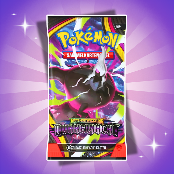 Pokémon Mega-Entwicklung: Dunkelnacht Booster Box Display Deutsch – 36 Booster Packs mit je 10 Karten
