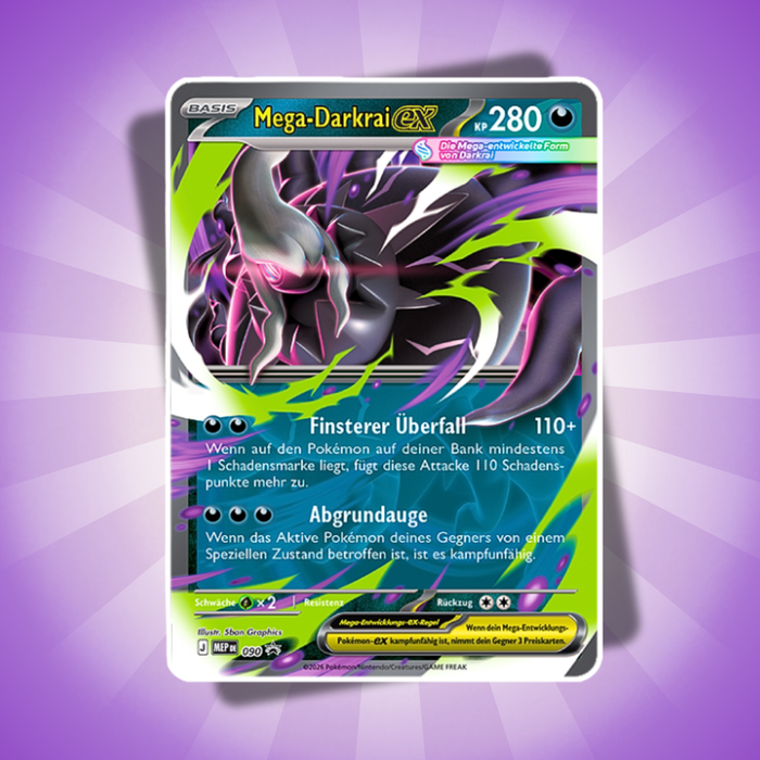 Pokémon Mega-Darkrai ex Tin Box Deutsch – 1 Promokarte, 4 Boosterpacks & 1 Code-Karte