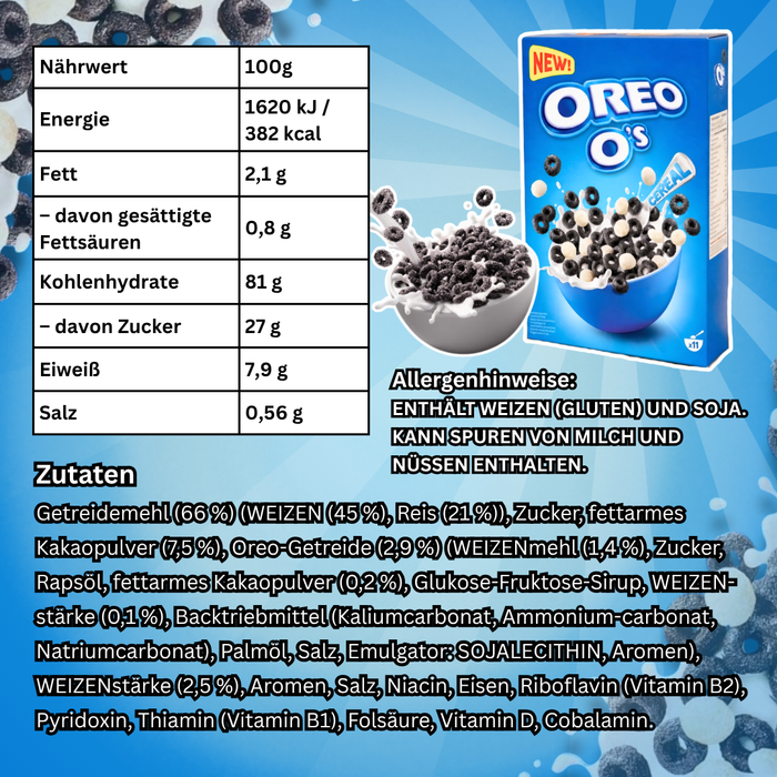 Oreo O's Cereal Frühstückscerealien mit Kakao-Geschmack 350g
