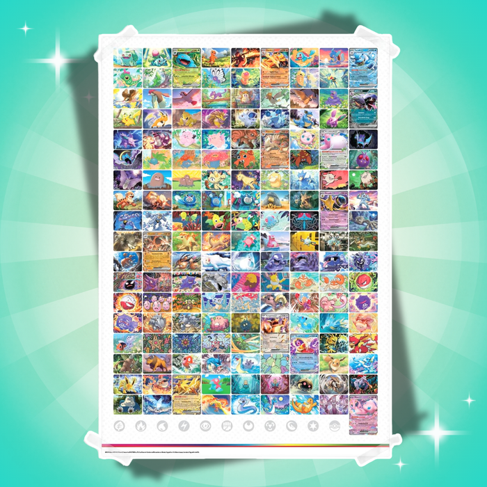 Pokémon Karmesin & Purpur 151 Poster Box Englisch – 3 Booster + Promokarte + Poster